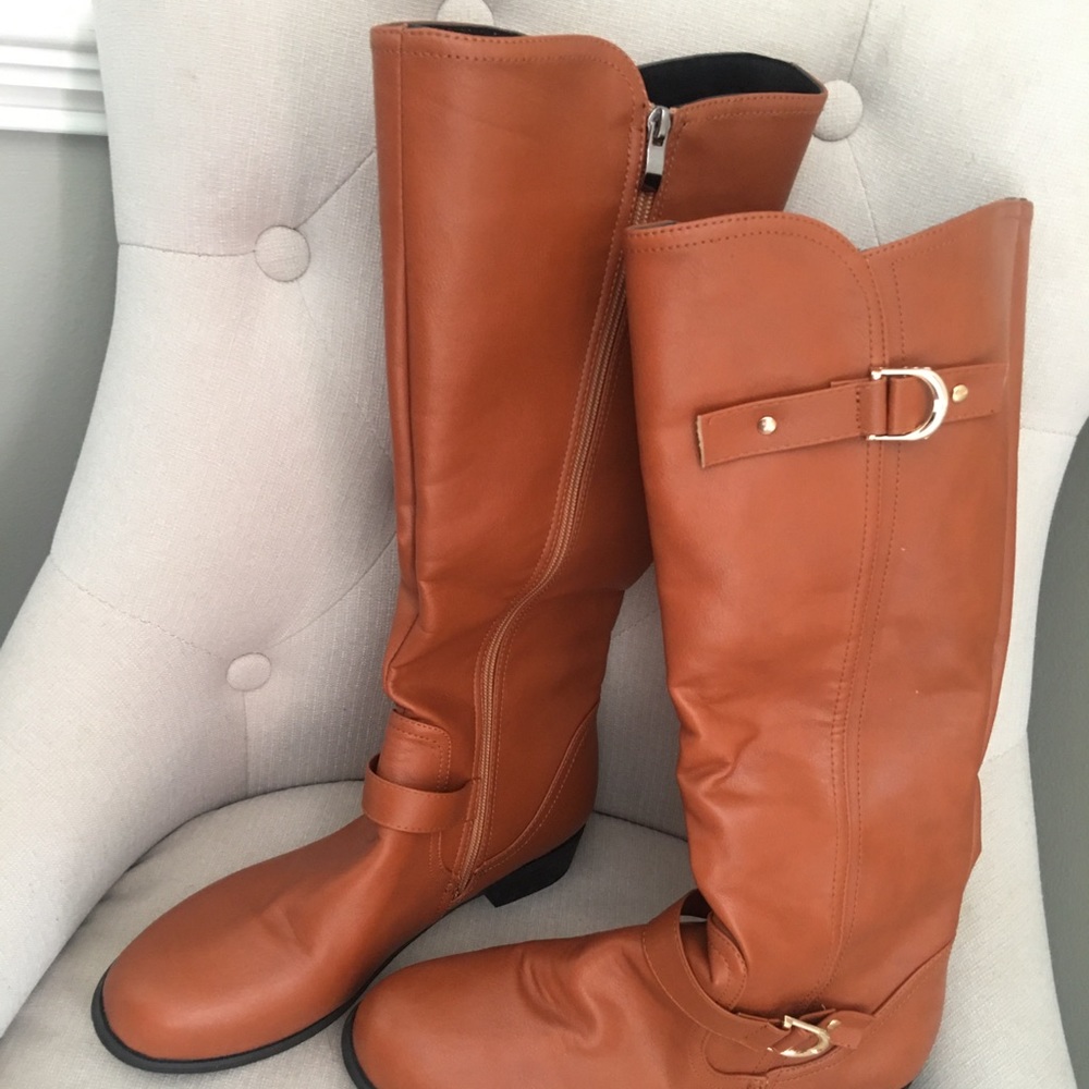 👢Women’s Knee High Camel/Brown Boots SZ 9 🌺